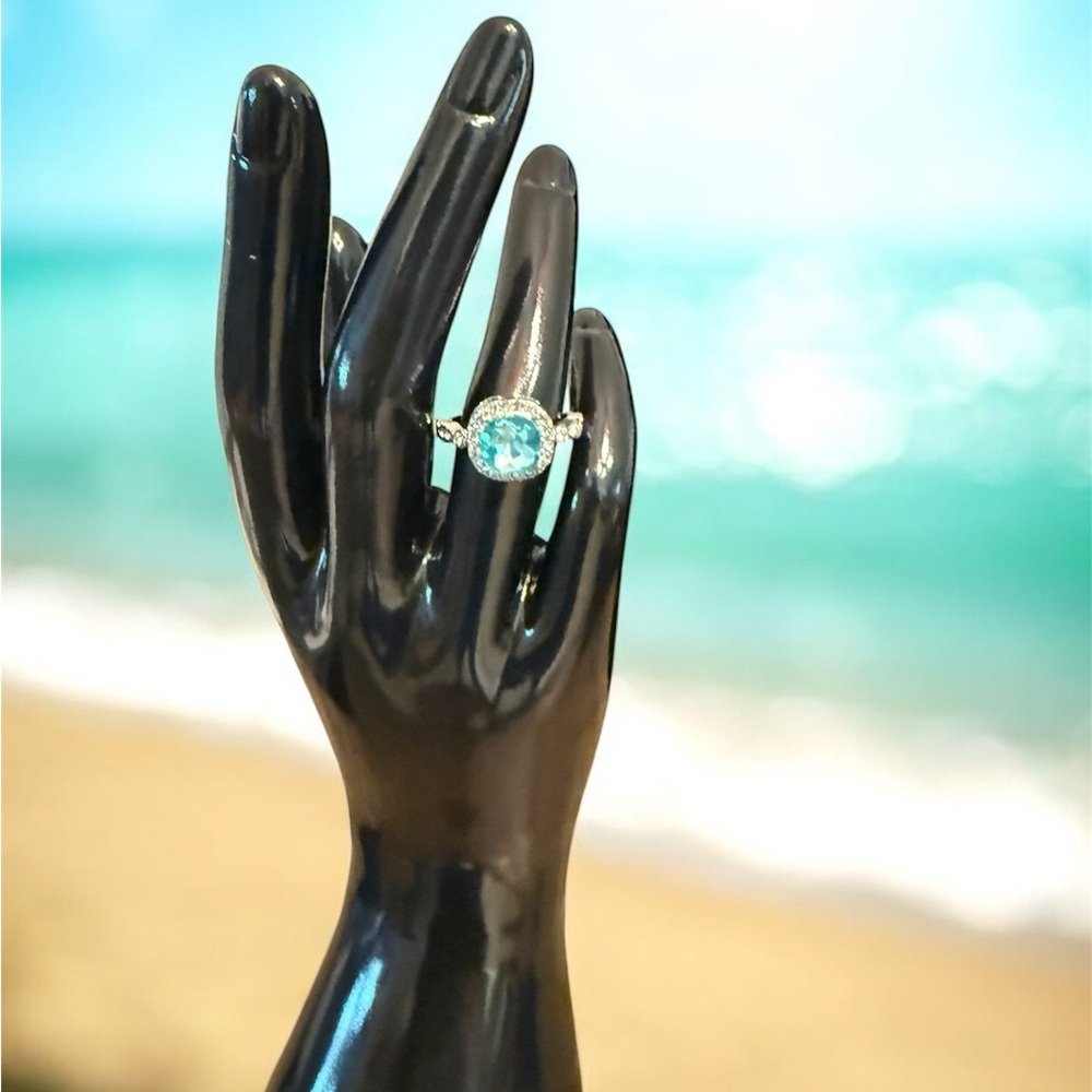🔥2/$24 or 3/$30🔥 Elegant Fashion Silver and Blue Gemstone Ring🔥